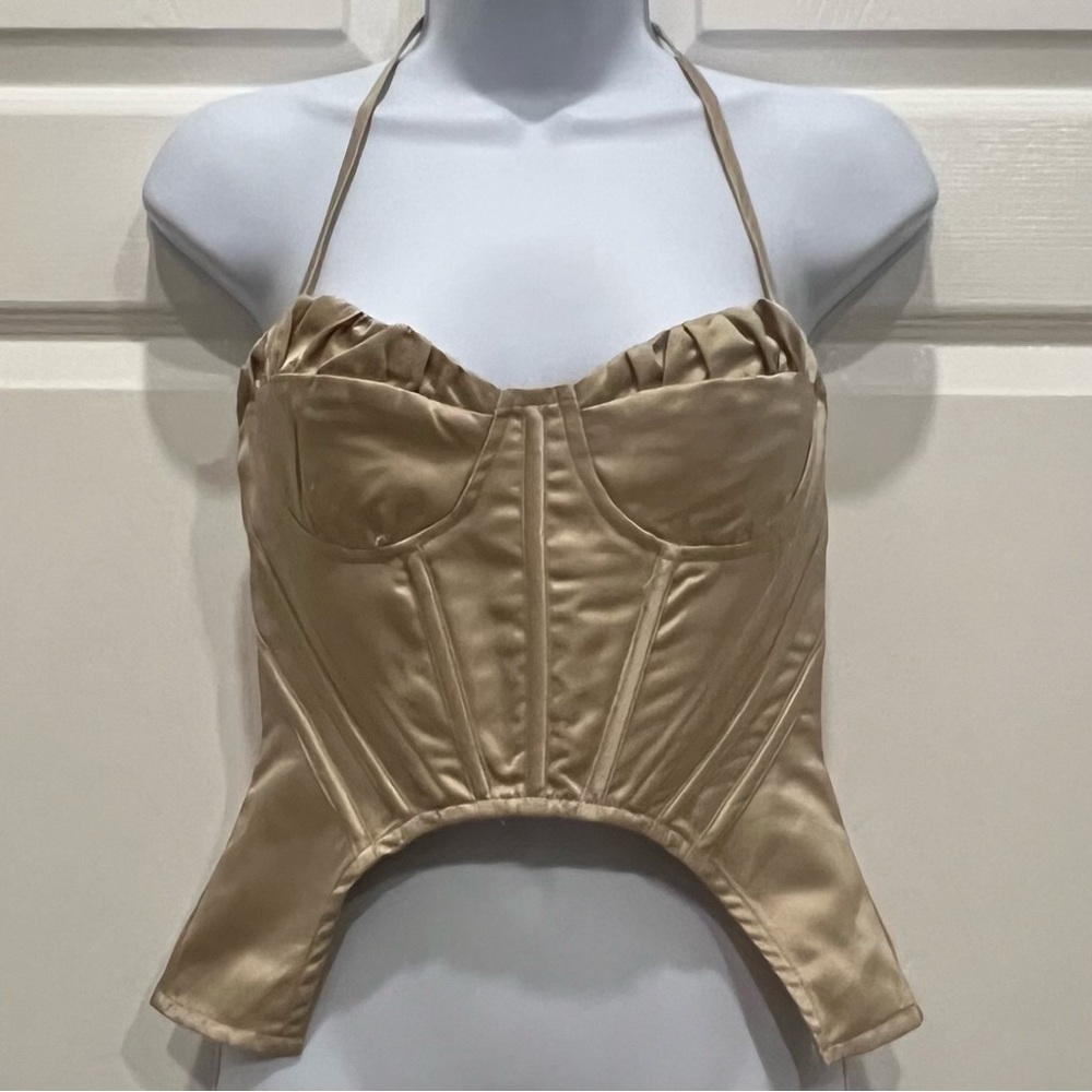 NWT PrettyLittleThing Satin Corset Top